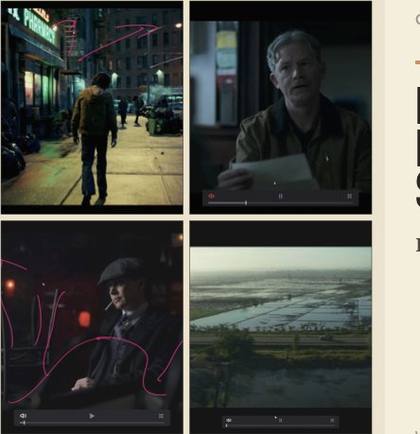 Frames from a Wandering DP film and TV lighting study
